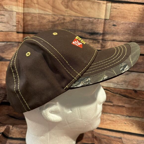 TSC Tractor Supply Co Hat Baseball Cap Brown Camo Bill Adjustable Unisex Farm - Picture 2 of 7
